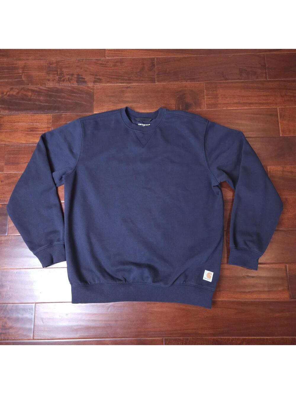 Carhartt Midweight Loose Fit Crewneck Sweatshirt Men's Large Navy Blue